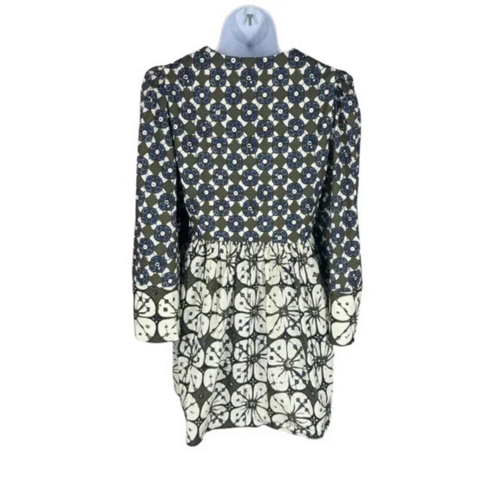 Tuckernuck Izzie Mini Dress Batik Medallion Print Bell Sleeve NWT Size M - Picture 8 of 12